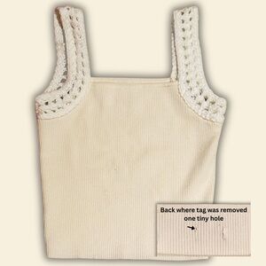 Aerie Crochet Sweater Tank Top